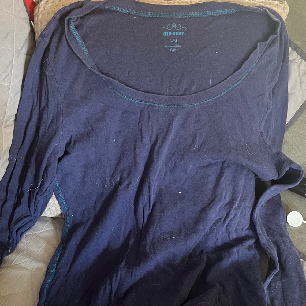 Old Navy Deep Blue Long Sleeve Shirt